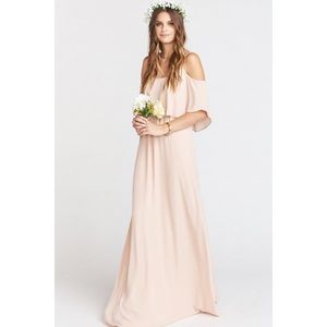 Show me your mumu Caitlin dress dusty blush crisp
